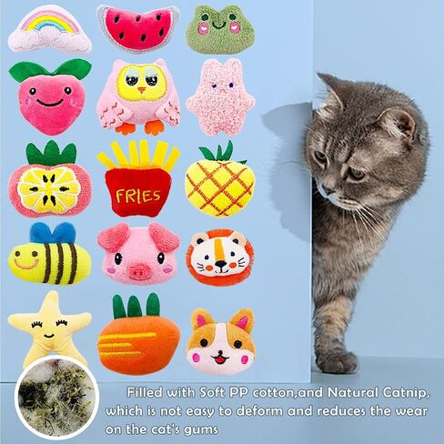 20 PCS Catnip Toys للقطط الداخلية القطط عيد الميلاد التفاعلية Cat Dental Toy Kitty Plush Training Toys in Kuwait