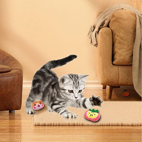 20 PCS Catnip Toys للقطط الداخلية القطط عيد الميلاد التفاعلية Cat Dental Toy Kitty Plush Training Toys in Kuwait