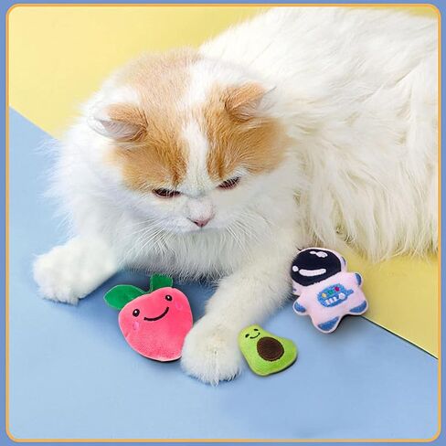20 PCS Catnip Toys للقطط الداخلية القطط عيد الميلاد التفاعلية Cat Dental Toy Kitty Plush Training Toys in Kuwait
