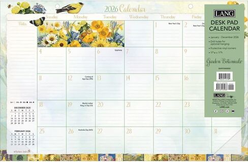شركات Lang ، Garden Botanicals 2026 لوحة مكتب ، 11 '× 17' '، تقويم لمدة 12 شهرًا مع ربط لاصق in Saudi Arabia