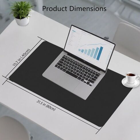 Dual-Sided Desk Pad with Mini Keyboard Brush, 31.5'' x 15.7'' Natural Cork & PU Leather Desk Protector Mat, Waterproof Non-Slip Computer Desk Mat, Desk Matt for Desktop for Office and Home Work(Pink) in Saudi Arabia