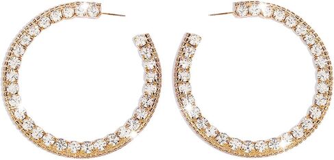 أقراط دائرية من حجر الراين للنساء أقراط فضية على شكل قلب كريستال أقراط متدلية على شكل قلب لحفلات الزفاف وحفلات التخرج المسائية مجوهرات هدايا عيد الميلاد للعائلة in Kuwait