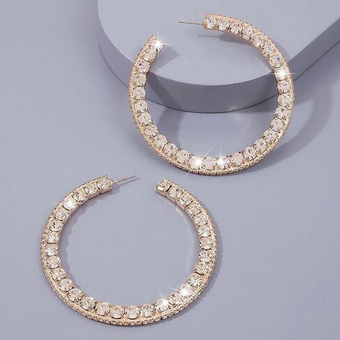 أقراط دائرية من حجر الراين للنساء أقراط فضية على شكل قلب كريستال أقراط متدلية على شكل قلب لحفلات الزفاف وحفلات التخرج المسائية مجوهرات هدايا عيد الميلاد للعائلة in Kuwait