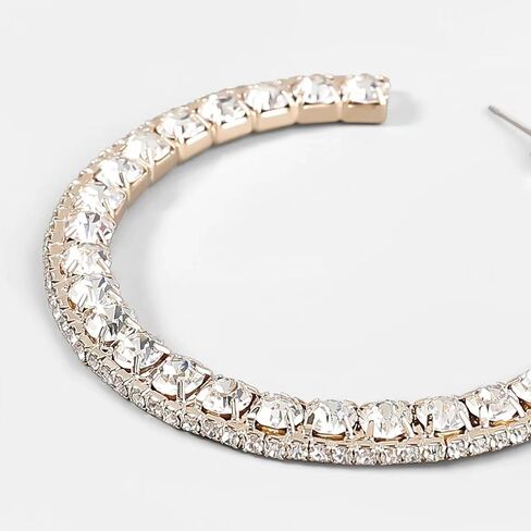 أقراط دائرية من حجر الراين للنساء أقراط فضية على شكل قلب كريستال أقراط متدلية على شكل قلب لحفلات الزفاف وحفلات التخرج المسائية مجوهرات هدايا عيد الميلاد للعائلة in Kuwait