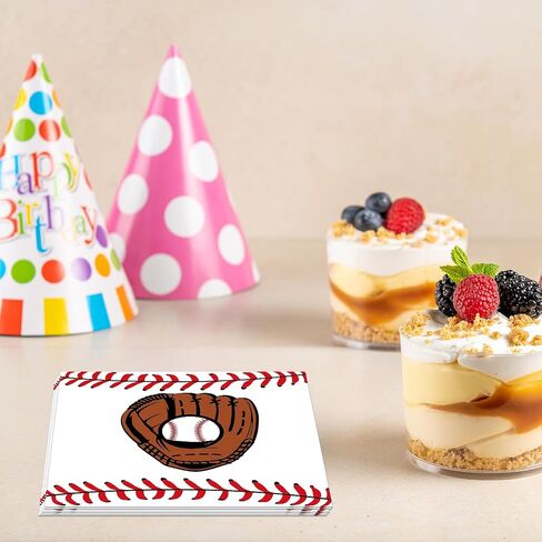 40pcs Baseball Napkins Disposable Decorative, Baseball Party Supplies for Sports Themed Party Birthday Decorations 6.5x6.5 Inches in Saudi Arabia