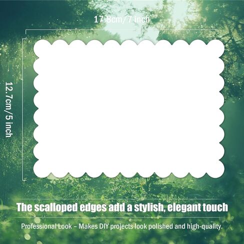 Mixteach 100 PCS Cardstocks 5 "× 7" مستطيل الحواف الأسقلوب الورقية البطاقة البطاقة السميكة ورقة الطابعة لتصنيع البطاقات ، الحرف ، سجل القصاصات ، الدعوات ، الرسم ، الطباعة (قبالة أبيض) in Kuwait