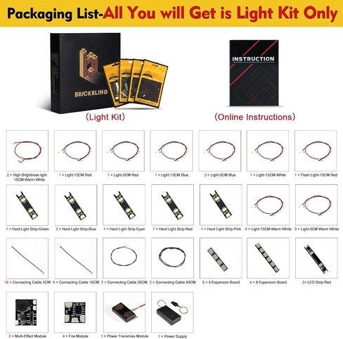 BrickBling LED Light Compatible with Lego Arkham Asylum, Compatible with Lego 76300-Not Come with Model (RC Version Light) in Saudi Arabia