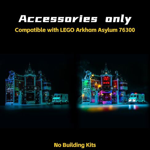 BrickBling LED Light Compatible with Lego Arkham Asylum, Compatible with Lego 76300-Not Come with Model (RC Version Light) in Saudi Arabia