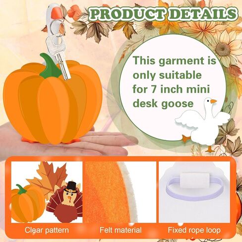 Soulchen 3 مجموعات Halloween Mini Desk Goose ملابس شبح القرع شكل الذرة شكل 7 بوصة سخيفة تمثال أوزة تمثال مفتاحية in Saudi Arabia