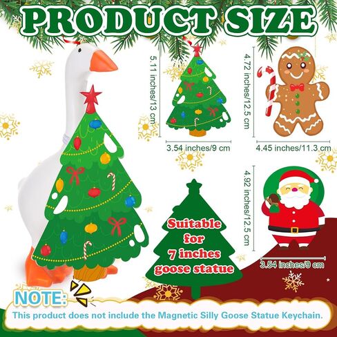 Soulchen 3 Sets Halloween Mini Desk Goose Outfits Ghost Pumpkin Candy Corn Shape 7 Inch Magnetic Silly Goose Statue Keychain Felt Clothing for Halloween Holiday Party Decor in Saudi Arabia