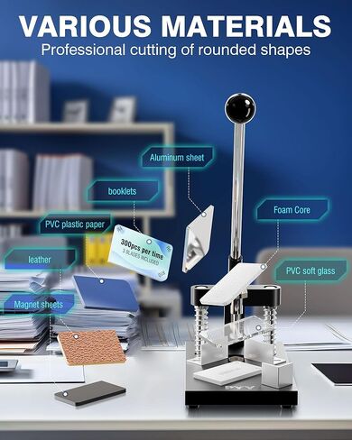 Pyy Corner Rounder Punch Cutter - Round Edge Paper Cardstock صفح بطاقة عمل بطاقة صياغة صورة | 3 يموت R4MM R6MM R10MM شفرات | كحد أقصى 30 ملم/1.2 "سماكة القطع | فولاذ A3 الثقيلة in Saudi Arabia