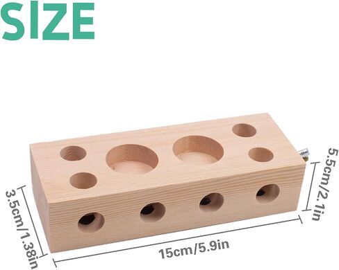 Bird Wooden Block Chewing & Foraging Training Toys for Small Animals - Shredding & Biting Wooden Bird Cage Accessories & Teething Toys for Lovebirds, Parakeets & Cockatiels in Saudi Arabia