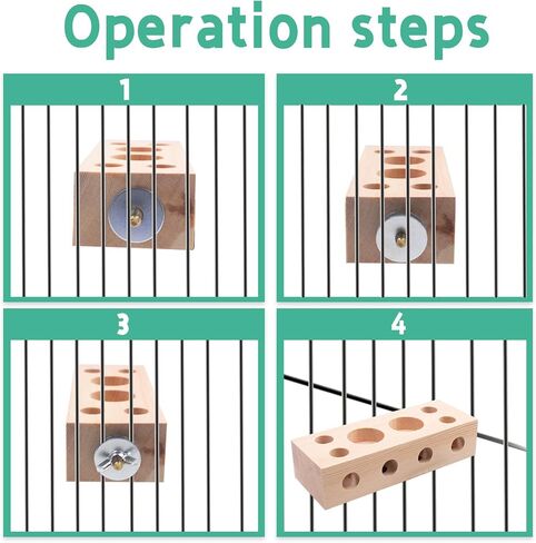 Bird Wooden Block Chewing & Foraging Training Toys for Small Animals - Shredding & Biting Wooden Bird Cage Accessories & Teething Toys for Lovebirds, Parakeets & Cockatiels in Saudi Arabia