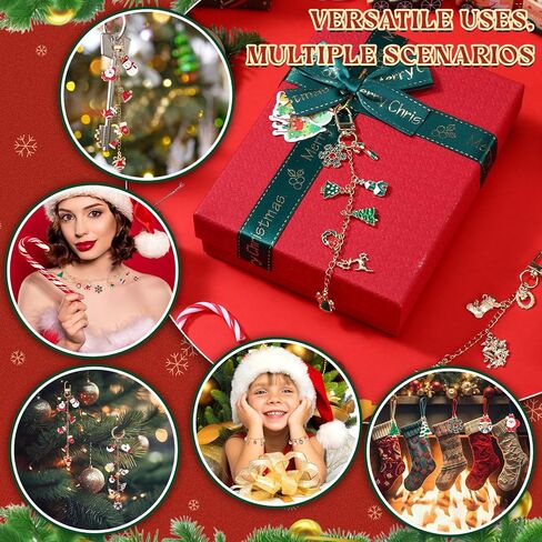Misdary 800 Pcs Keychain Making Kit Bulk Bag Charm Kit Including 230 Charms 30 Keychain Clips 31 Chains for Lipgloss Keychains Bracelet Earrings Jewelry DIY Craft, Gold in Saudi Arabia