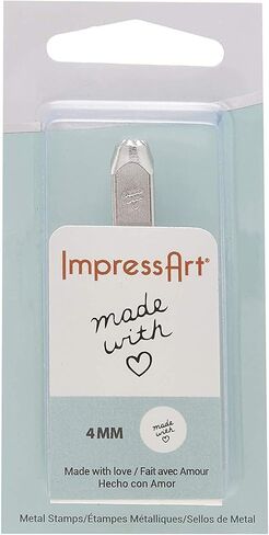 ImpressArt- Made with Love Metal Design Stamp, 4mm in Saudi Arabia