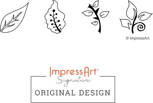 ImpressArt - Nature Leaves Signature Metal Design Stamp Pack (4 Pack) in Saudi Arabia