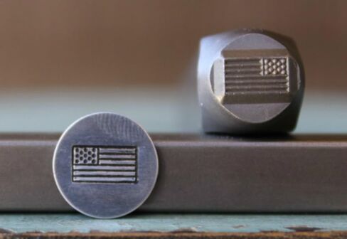 8mm American Flag Metal Punch Design Jewelry Stamp in Saudi Arabia