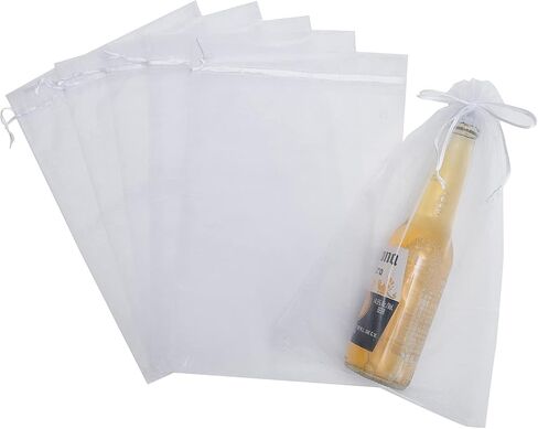 25 PCS 8x12 بوصة الرباط أكياس أورجانزا لحفل الزفاف لصالح هدية حلوى ألعاب ماكياج أكياس هدايا in Kuwait