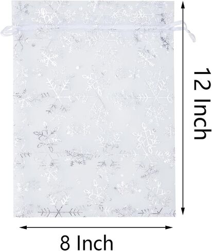 25 PCS 8x12 بوصة الرباط أكياس أورجانزا لحفل الزفاف لصالح هدية حلوى ألعاب ماكياج أكياس هدايا in Kuwait