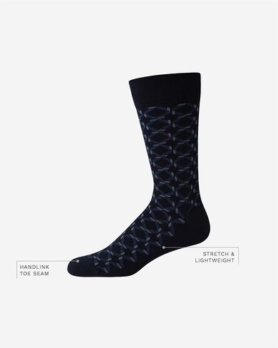 Cole Haan Men's Dress Socks – Lightweight Crew Socks (1 Pair), Size 7-12, Blue in Saudi Arabia