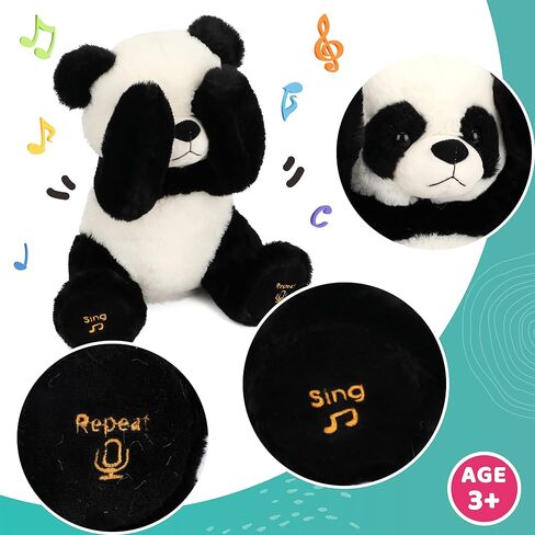 Puteoy Piek a boo panda bear toy plush electractive electric precivate يكرر ما تقول in Kuwait