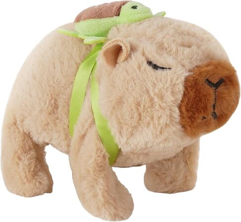 Cute Capybara Plush with Turtle Backpack Electric Capybara Stuffed Animal Makes Noises Walks Around Fun Birthday Gifts 5.9 Inches (Brown) in Saudi Arabia