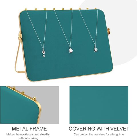شاشة قلادة BBV تقف للبيع مع مخملية ، وحامل منظم القلادة المعدنية الكبير Stand Gray & Beige Gold للعروض الحرفية ، والموظفين ، والبائعين ، ومجوهرات عرض المجوهرات (المشمش) in Kuwait