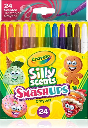 Crayola Silly Scents Smash Ups Mini Twistables Scented Crayons, 24 Count in Saudi Arabia