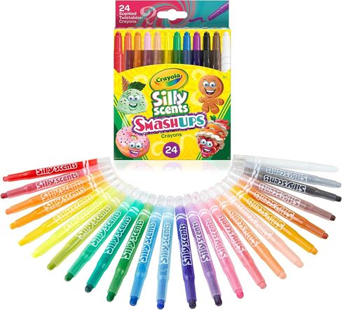 Crayola Silly Scents Smash Ups Mini Twistables Scented Crayons, 24 Count in Saudi Arabia