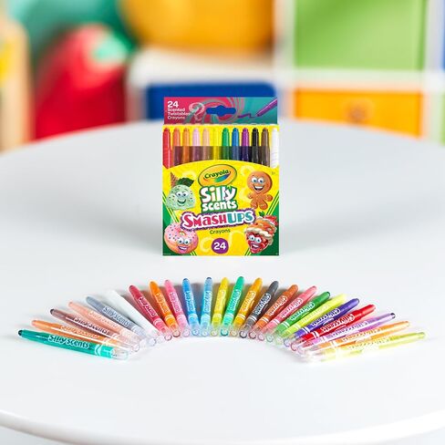 Crayola Silly Scents Smash Ups Mini Twistables Scented Crayons, 24 Count in Saudi Arabia