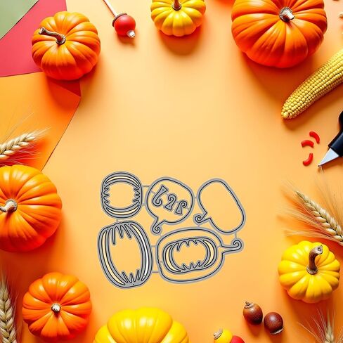 Pumpkin Dies for Card Making,Metal Die Cuts Pumpkin Heads Party Cutting Dies Halloween Embossing Stencils for Card Making Scrapbooking Album Decorative Die-Cuts in Saudi Arabia
