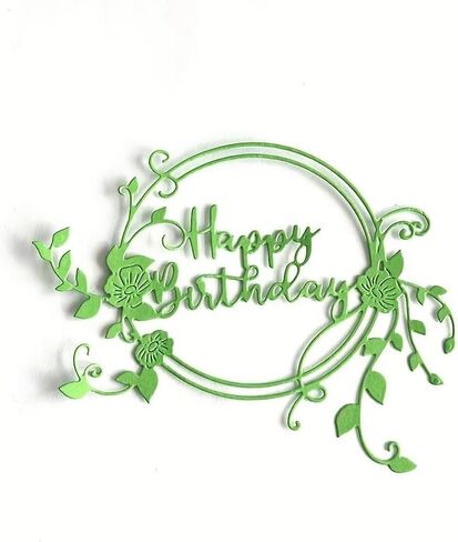 Lapoo Words Cutting Die for Scrapbooking - Durable, Cut Stencils for DIY Scrapbook Photo Album Decorative Paper Card, Card Making Supplies Party Wedding Decorations (Happy Birthday 4.1 x 3.3 in) in Kuwait