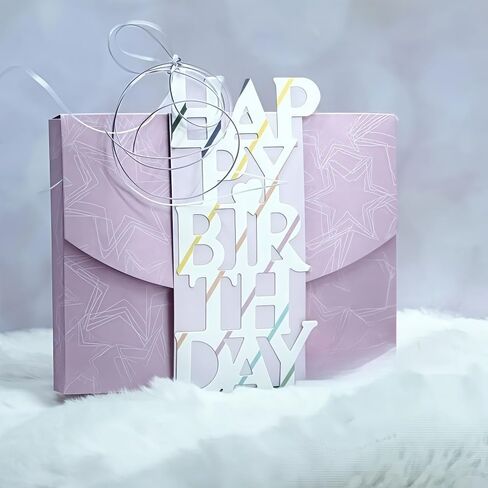 Lapoo Words Cutting Die for Scrapbooking - Durable, Cut Stencils for DIY Scrapbook Photo Album Decorative Paper Card, Card Making Supplies Party Wedding Decorations (Happy Birthday 4.1 x 3.3 in) in Kuwait
