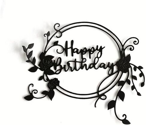 Lapoo Words Cutting Die for Scrapbooking - Durable, Cut Stencils for DIY Scrapbook Photo Album Decorative Paper Card, Card Making Supplies Party Wedding Decorations (Happy Birthday 4.1 x 3.3 in) in Kuwait