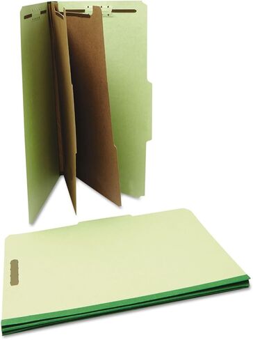 مجلد تصنيف Pressboard Universal 10281 ، قانوني ، ستة قطاعات ، أخضر ، 10/صندوق in Saudi Arabia