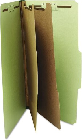 مجلد تصنيف Pressboard Universal 10281 ، قانوني ، ستة قطاعات ، أخضر ، 10/صندوق in Saudi Arabia