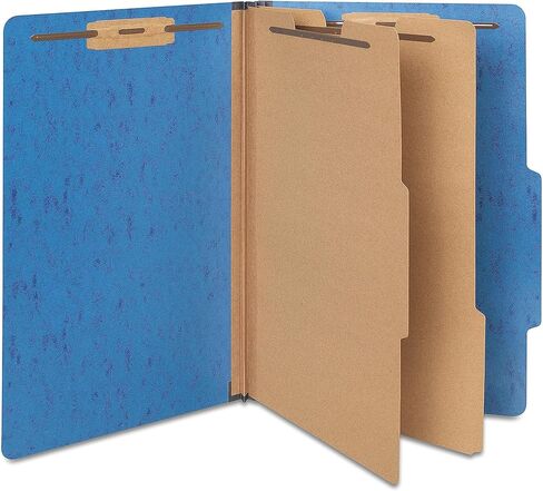 Staples Moisture Resistant Classification Folder, 2-Dividers, 2.5-inch Expansion, Legal Size, Dark Blue, 20/Carton (ST614642-CCVS) in Saudi Arabia