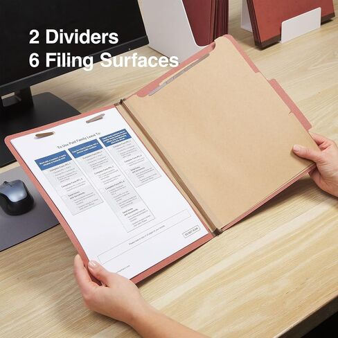 Staples 60 ٪ مجلد تصنيف Pressboard المعاد تدويره ، 2-divider ، التوسع 2.5 بوصة ، حجم الرسالة ، الطوب الأحمر ، 40/كرتون (ST614615-CCVS) in Saudi Arabia
