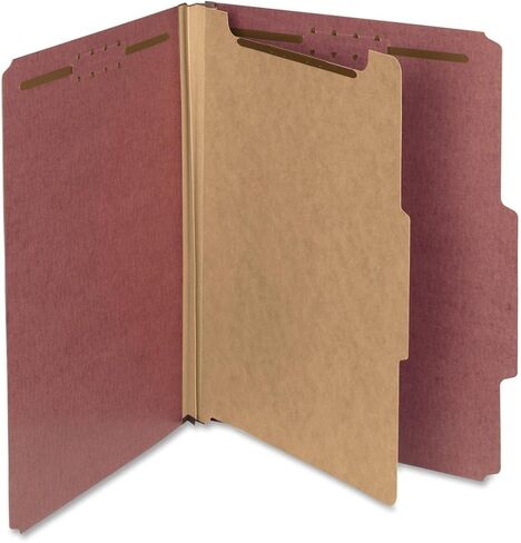 SMEAD 13724 Pressboard Classification Folder 1 Divider 2 بوصة exp. 2/5 قطع LTR Red 10/Box in Saudi Arabia