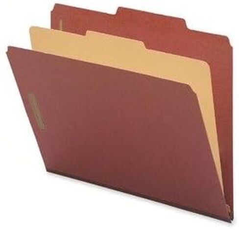 SMEAD 13724 Pressboard Classification Folder 1 Divider 2 بوصة exp. 2/5 قطع LTR Red 10/Box in Saudi Arabia