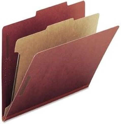 SMEAD 13724 Pressboard Classification Folder 1 Divider 2 بوصة exp. 2/5 قطع LTR Red 10/Box in Saudi Arabia