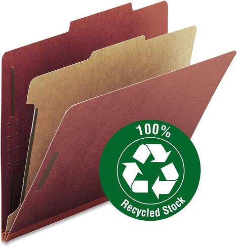 SMEAD 13724 Pressboard Classification Folder 1 Divider 2 بوصة exp. 2/5 قطع LTR Red 10/Box in Saudi Arabia