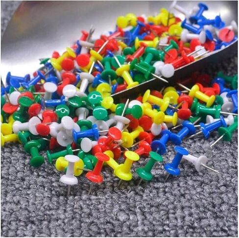 100 PCS دبابيس دبابيس دبابيس ملونة قابلة لإعادة الاستخدام للدفع دبابيس الدفع لمشاريع الحرف الرئيسية في المنزل in Saudi Arabia