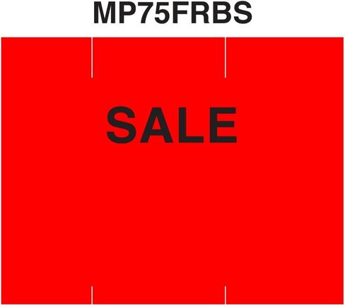 Black Print on Fluorescent Red "Sale" Pricing Labels to fit Monarch 1151 1152 1153 1175 1176 and 1177 Pricers. 6 Rolls with 1 Free Ink Roller. in Saudi Arabia