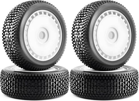 1/8 RC إطارات سباق العربات التي تجرها الدواب على الطرق الوعرة وعجلات 17 مم من إطارات Hex RC مع إدراج الرغوة لـ Arrma 1/8 Typhon 3S/6S Losi 8ight HSP Hyper Hongnor FS Racing Kyosho MP9 MP9 Neo. (4pcs/set) in Saudi Arabia