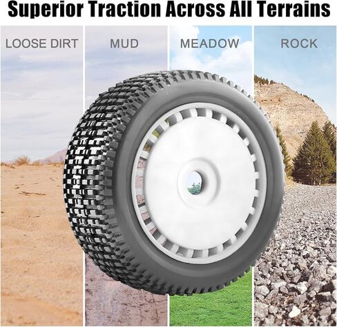 1/8 RC إطارات سباق العربات التي تجرها الدواب على الطرق الوعرة وعجلات 17 مم من إطارات Hex RC مع إدراج الرغوة لـ Arrma 1/8 Typhon 3S/6S Losi 8ight HSP Hyper Hongnor FS Racing Kyosho MP9 MP9 Neo. (4pcs/set) in Saudi Arabia
