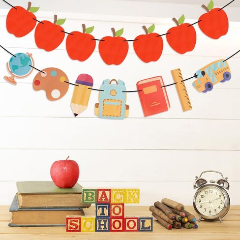 Welcome Back to School Banner Decorations Happy First Day of School for Home Classroom Decor Teacher Retirement Graduation Party Pride Decorations Favors Supplies Kindergarten Banner Signs Backdrop in Saudi Arabia