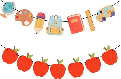 Welcome Back to School Banner Decorations Happy First Day of School for Home Classroom Decor Teacher Retirement Graduation Party Pride Decorations Favors Supplies Kindergarten Banner Signs Backdrop in Saudi Arabia