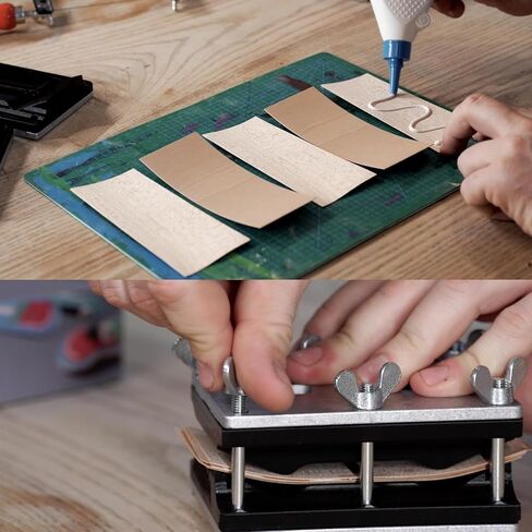 DIY Fingerboard Construction Kit for Beginners – Includes Standard Shape Mold, Fingerboard Shaper, 15 Maple Wood Plies, Trucks & Wheels, Glue, Grip Tape, Step-by-Step Video & Booklet in Saudi Arabia
