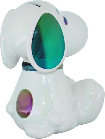 Department 56 Peanuts Snoopy The Beagle Seated Pose Coin Bank, 6.42 Inch, White in Saudi Arabia